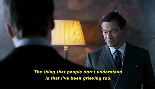 Charles takes no accountability for Diana's accident, telling his son that he is grieving too.